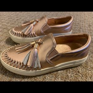 J slide rose gold sneaker